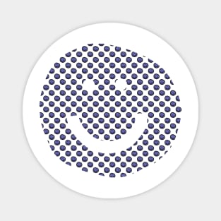 Smiley Face Pattern Very Peri Periwinkle Color of the Year 2022 Magnet